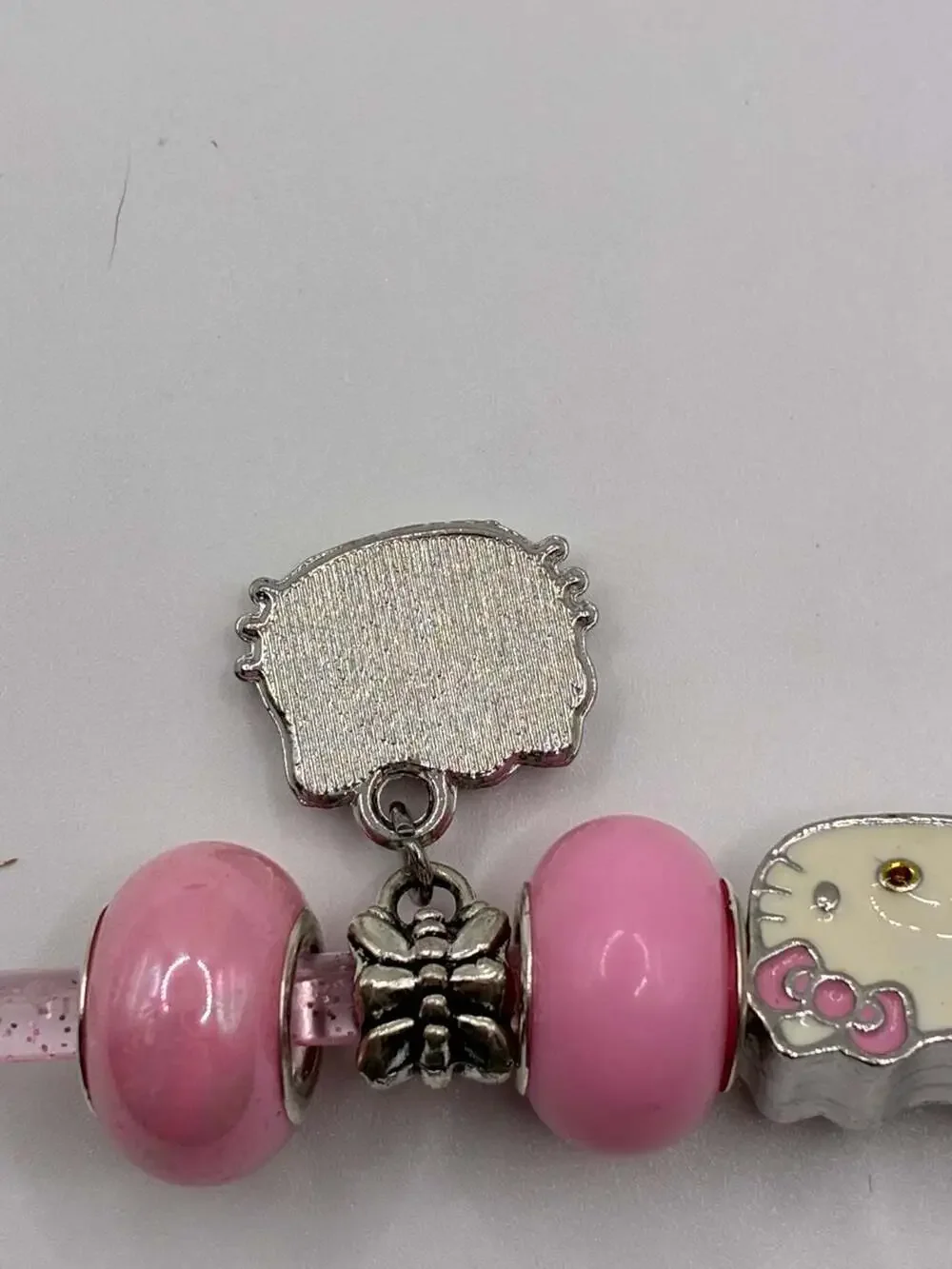 Sanrio Hello Kitty Pink European Charm Bracelet Beads and Dangle Charm